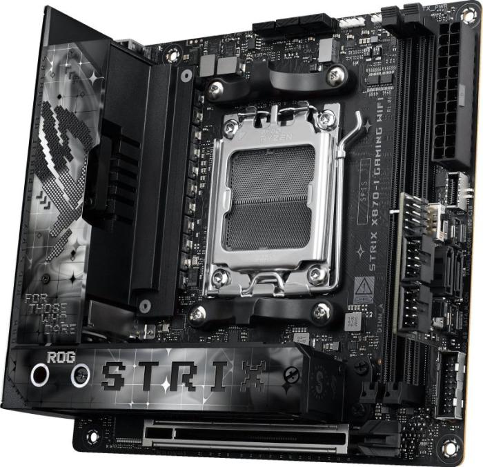Asus ROG STRIX X870-I GAMING WIFI (AMD X870) [AM5, 2xDDR5 do 8600MHz, (HDMI 2.1) (2xM.2, 1xPCIe 5.0 x16), WiFi 7, BT 5.4, mini ITX]