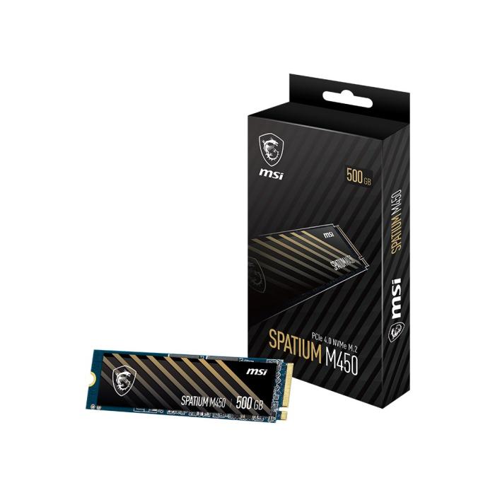 MSI Spatium M450 500GB SSD M.2 2280 PCIe4x4 NVMe (3600/2300 MB/s) [S78-440K090-P83]