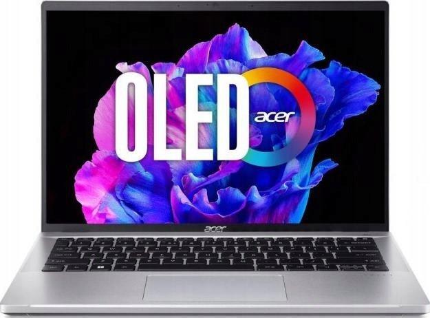 Acer Swift Go 14 SFG14-73 [NX.KSGEP.002] 16-Core Intel Ultra 7 155H/14 2880x1800 błyszcząca OLED/32GB LPDDR5x/1TB/Intel Arc/pk white/1.32kg/Win11Home (szary)