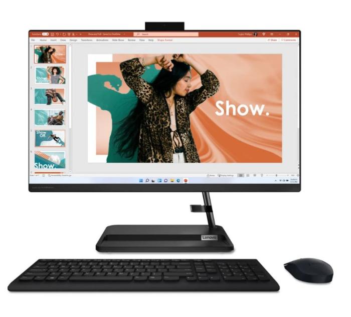Komputer All-in-One LENOVO IdeaCentre 3-27IAP [F0GJ00YDPB] 8-Core i5-12450H/27 1920x1080 matowa IPS/16GB DDR4/512GB SSD/UHD/brak systemu (czarny)