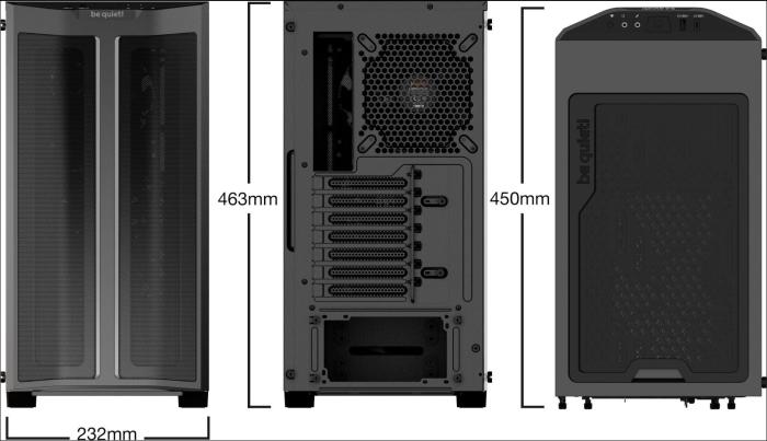 be quiet! Pure Base 500 FC Black ATX Midi (szkło hartowane) (1xUSB 3.2 Gen1, 1xUSB-C 3.2 Gen2) (4x2.5, 2x3.5) [BGW43]
