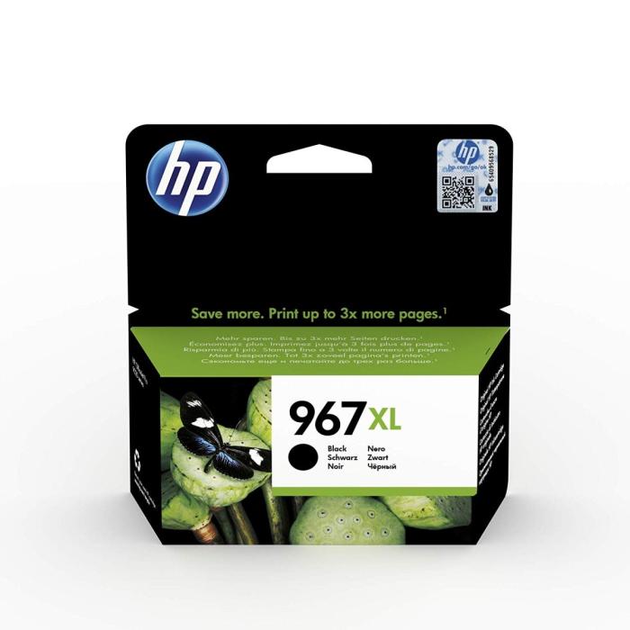3JA31AE (967XL) - czarny, oryginalny wkład z atramentem HP, 68,72 ml, 3000 stron, do drukarek (HP Officejet Pro 9010, 9013, 9020, 9023, 9010e, 9012e, 9022e)