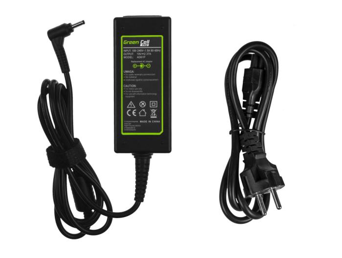 GreenCell zasilacz do laptopa ASUS 45W / 19V / 2.37A z wtyczką 3.0x1.1mm [AD61P]