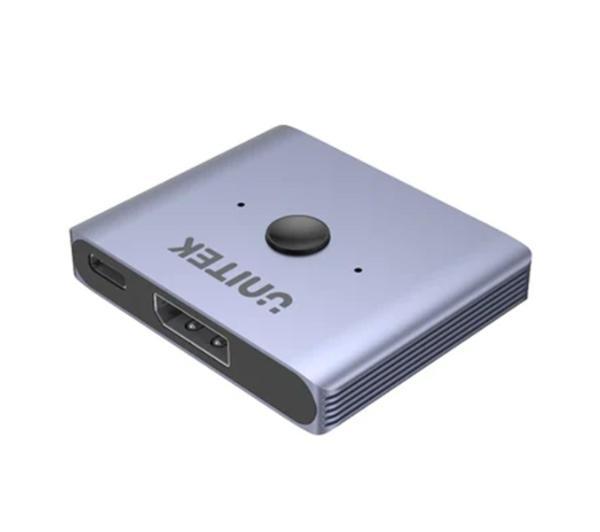 Przełącznik dwukierunkowy Unitek 2/1 portowy DisplayPort, 8K@60Hz, 4K@120Hz [V1609A]