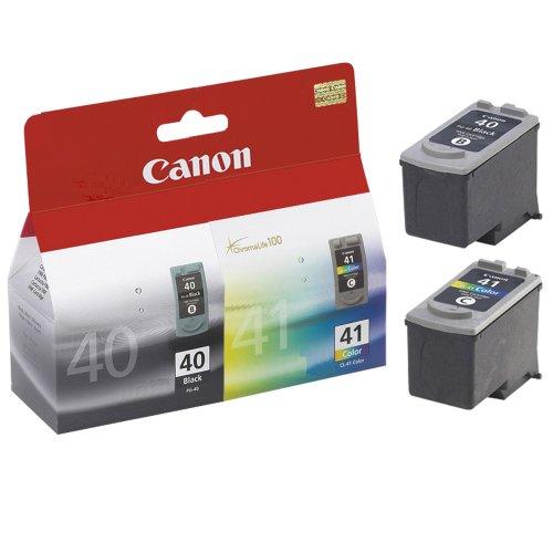 PG-40, CL41 (0615B043) - czarny i kolorowy oryginalny wkład z atramentem Canon, czarny 330, kolor 303 stron (Canon PIXMA iP 1200, 1300, 1600, 1700, 1800, 1900, 2200, 2500, 2600,  MX 300, 310)