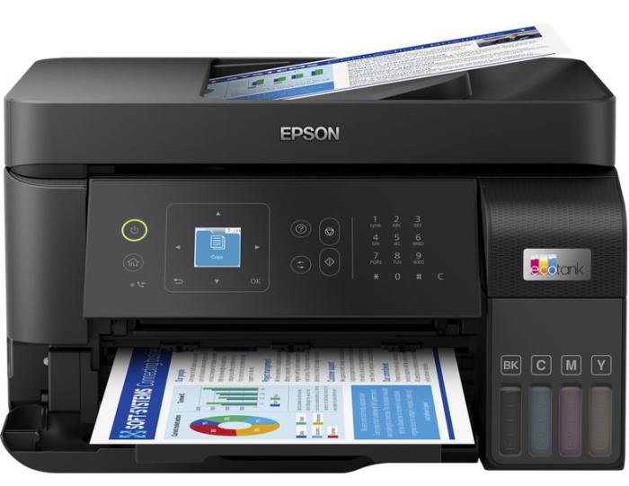 Epson EcoTank L5590 czarny (drukarka, kopiarka, skaner, faks, ADF) (tusz 103) (USB 2.0, LAN, WiFi)