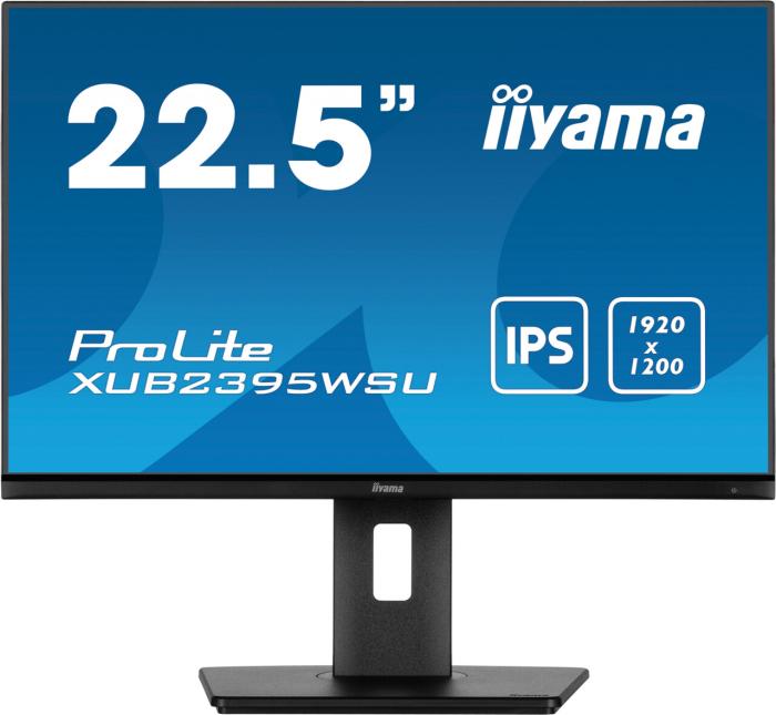 23’’ Iiyama ProLite XUB2395WSU-B5 (IPS LED, 1920x1080, 250, 4ms, 60Hz) (HDMI , DP, D-SUB, Audio) vesa, pivot, głośniki (2x2W), czarny