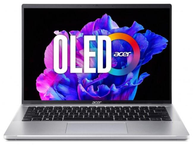 Acer Swift X SFX14-72G [NX.KR8EP.003] 16-Core Intel Ultra 7 155H/14.5 2880x1800 błyszcząca OLED 120Hz/32GB LPDDR5x/1TB/RTX4060 8GB/pk białe/1.5kg/Win11Home (szary)