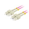 Lanberg patchcord światłowód MM SC/UPC-SC/UPC DUPLEX 3mm OM4 50/125 LSZH fioletowy (2m) [FO-SUSU-MD41-0020-VT]