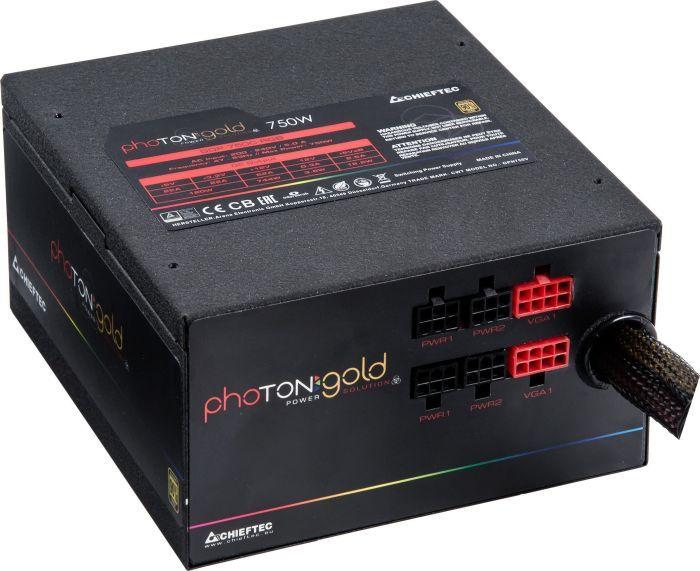 Chieftec GDP-750C-RGB (750W) (1x140mm) BOX Modularny 80+ (CPU 1x4+4) (PCI-E 4x6+2) (3xMolex, 8xSATA)