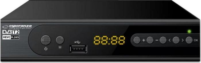 Tuner cyfrowy Esperanza EV106R DVB-T, T2 H.265, HEVC