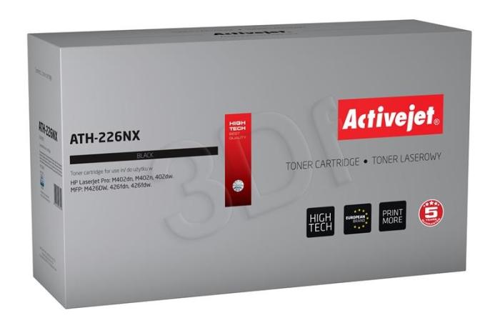 ATH-226NX (26X) - czarny toner ActiveJet, wydajność 9000 stron (zamiennik CF226X) (HP Laserjet M402d, M402dn, M402n, M426dw, M426fdn, M426fdw)