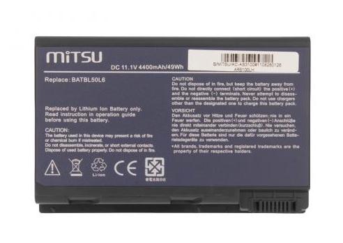 Mitsu bateria Acer TM2490, Aspire 3100 11.1V, 4400mAh [BC/AC-AS3100]