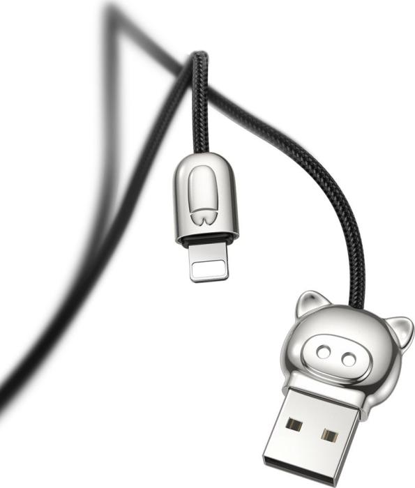 Baseus 3w1 kabel ładowania i transmisji (3A) USB micro, Lightning, USB-C (M) / USB 3.0 (M) (1.2 m) (czarny) [CAMLT-PG01]