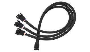 Tec kabel zasilający (rozgałęźnik FAN) 4-pin (F) / 3x4-pin (M) (25 cm) [Tec0017]