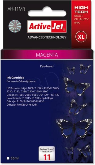 AH-11MR, AH-837 (11) - magenta, wkład z atramentem ActiveJet, 35 ml, zamiennik C4837A (HP Business Inkjet 1000, 1100, 1100d, 1100dtn, 1200, 1200d, 1200dn, 1200dtn, 2200, officejet 9110, 9120, 9130)