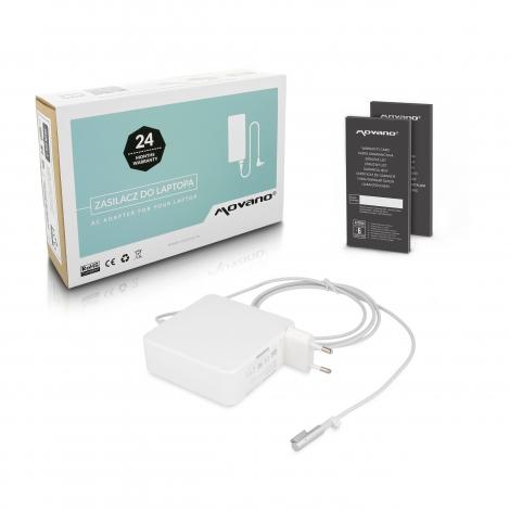 Movano zasilacz do laptopa APPLE 18.5V / 4.6A / 85W z wtyczką owalną magsafe, 5-stykową [AP18546]