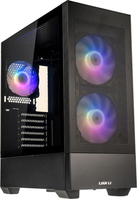 Lian Li LANCOOL 205 Mesh C Black (szkło hartowane) (2xUSB 3.2 Gen1, 1xUSB-C 3.2 Gen1) (2x2.5, 2x3.5/2.5)