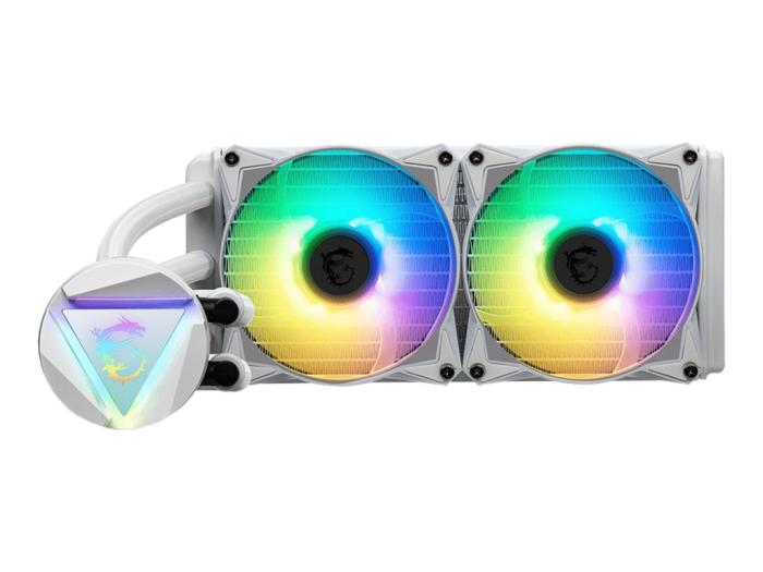 MSI MAG CoreLiquid 240R V2 White CPU cooler (2x120 mm, 4-pin PWM + 3-pin ARGB, ARGB) (wodne) [306-7ZW1B50-813]