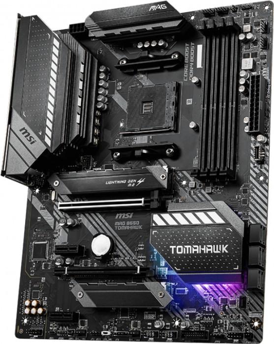 MSI MAG B550 TOMAHAWK (AMD B550) [AM4, 4xDDR4 do 4866MHz, (HDMI 2.1, DP 1.4) (2xM.2, 1xPCIe 4.0 x16, 1xPCIe 3.0 x16 (x4), 2xPCIe 3.0 x1), ATX]