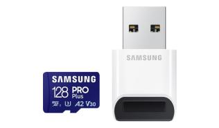 Secure Digital 128GB Samsung Micro SDXC Pro Plus Class 10 UHS-I U3 A2 V30 + czytnik kart (180/130MB/s) [MB-MD128SB/WW]