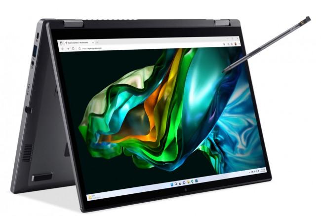 Acer Aspire 5 Spin 2w1 A5SP14-51MTN-55UH [NX.KHKEP.004] 10-Core i5-1335U/14 1920x1200 błyszcząca, dotykowa IPS/32GB/512GB/Iris Xe/pk/1.61kg/Win11Home/rysik (szary)