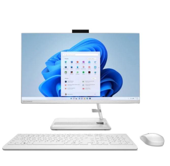 Komputer All-in-One LENOVO IdeaCentre 3-24ALC [F0G100YXPB] 6-Core Ryzen 5 7530U/24 1920x1080 matowa/16GB DDR4/512GB SSD/Radeon/Win11Home (biały)