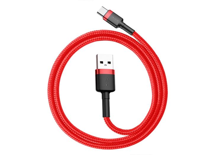 Baseus kabel szybkiego ładowania i transmisji (Fast Charge) USB-C (M) / USB (M) (1.0 m) (czerwony) [CATKLF-B09]
