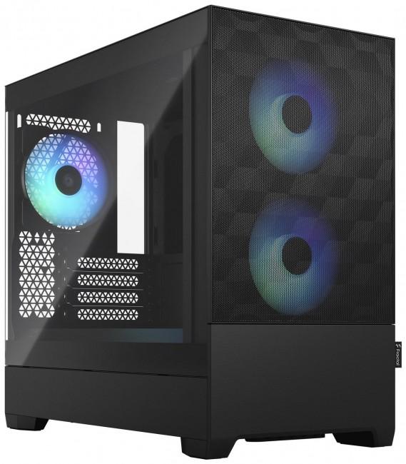 Fractal Design Pop Mini Air RGB Black TG Clear Tint (szkło hartowane) (2x USB 3.0) (2x2.5, 2x3.5) [FD-C-POR1M-06]