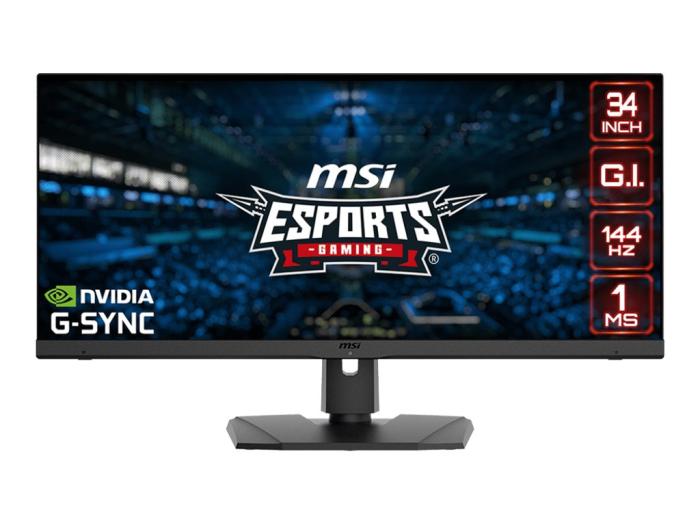 34’’ MSI Optix MPG341QR (IPS 4K 3440x1440, 550, 1ms, 118% sRGB, HDR400, 144Hz) (2xHDMI 2.0, DP 1.4, 2xUSB, USB-C/DP) czarny