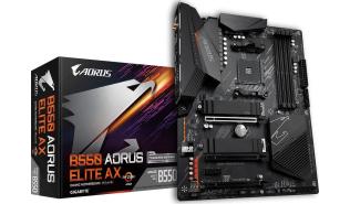 Gigabyte B550 AORUS ELITE AX (AMD B550) [AM4, 4xDDR4 do 4733MHz, (HDMI 2.1, DP 1.4) (2xM.2, 1xPCIe 4.0 x16, 2xPCIe 3.0 x16 (x1), 1xPCIe 3.0 x1), WiFi 6, BT 5.3, micro ATX]