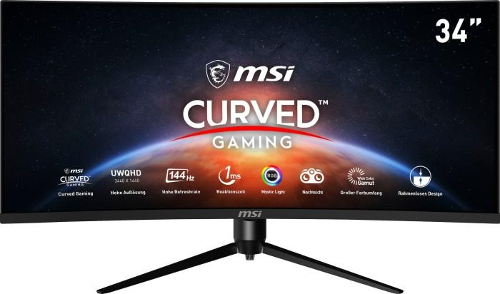 34’’ MSI Optix MAG342CQR (VA LED 4K zakrzywiony 1500R, 3440x1440, 300, 178/178, 1ms, 118.25% sRGB, 144Hz) (2xHDMI 2.0, DP 1.4) czarny