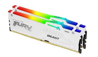 DDR5 32GB 5600 MHz Kingston Fury Beast White RGB XMP CL40 40-40-40 1.25V [KF556C40BWA-32]
