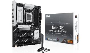 Asus B650E MAX GAMING WIFI (AMD B650) [AM5, 4xDDR5 do 8000MHz, (HDMI 2.1, DP 1.4) (3xM.2, 1xPCIe 5.0 x16, 1xPCIe 4.0 x16 (x4), 2xPCIe 3.0 x16 (x1), WiFi 6E, BT 5.3, ATX]