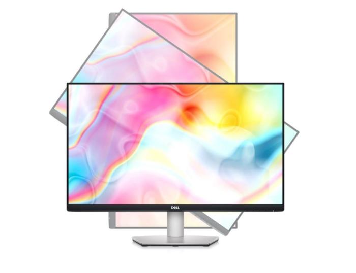 27’’ Dell S2722QC (IPS 4K, 3840x2160, 350, 4ms, 99% sRGB, 60Hz) (2xHDMI 2.0, USB 3.2, USB-C) pivot, głośniki, srebrny [210-BBRQ]