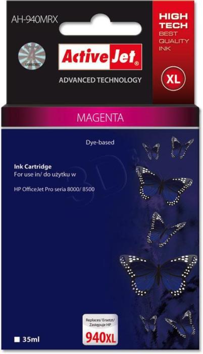 AH-940MRX, AH-908 - magenta, wkład z atramentem ActiveJet, 35 ml, zamiennik C4908AE (Premium) (HP Officejet Pro seria 8000, 8500, 8500A, HP Officejet 8500A Plus)
