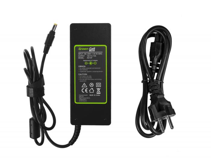 GreenCell zasilacz do laptopa HP 19V / 4.74A /90W z wtyczką 4.8x1.7mm [AD14P]