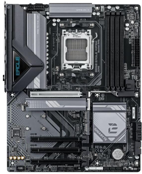 Gigabyte B850 EAGLE WIFI6E (AMD B850) [AM5, 4xDDR5 do 8200MHz, (HDMI 2.1, DP 1.4) (3xM.2, 1xPCIe 5.0 x16, 3xPCIe 3.0 x16 (x1), WiFi 6E, BT 5.3, ATX]