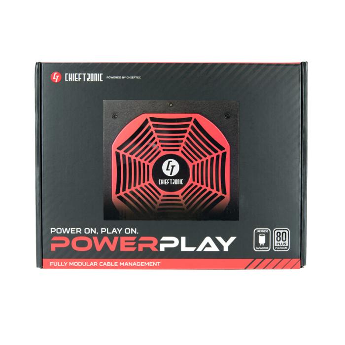 Chieftec PowerPlay GPU-1050FC (1050W) (1x140mm) Modularny 80+Platinum (CPU 2x4+4) (PCI-E 8x6+2) (3xMolex, 9xSATA)