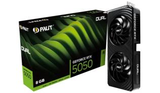 GeForce RTX5050 Palit 8GB GDDR6 Dual [NE65050019P1-GB2070D] (1xHDMI 2.1b, 3xDP 2.1b) (128-bit, PCIe 5.0)