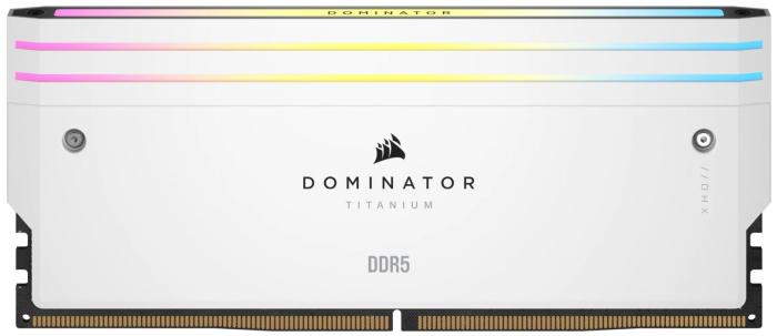 DDR5 64GB (2x32GB) 6600 MHz Corsair Dominator Titanium RGB White XMP 3.0 CL32 32-39-39-76 [CMP64GX5M2X6600C32W]