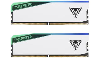 DDR5 48GB (2x24GB) 6000 MHz Patriot Viper Elite 5 RGB White XMP 3.0, AMD EXPO CL42 42-42-42-82 1.35V [PVER548G60C42KW]