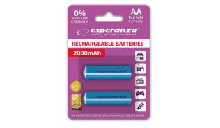 Esperanza akumulatory AA 2000 mAh Ni-MH (2 szt.) (niebieski) [EZA103B]