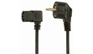 Gembird Kabel zasilający kątowy 1.5 m (kątowy 5m z certyfikatem VDE Euro/IEC C13) [PC-186A-VDE1B-1.5M]