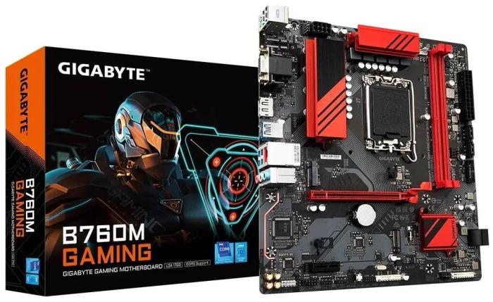 Gigabyte B760M GAMING (Intel B760) [S1700, 4xDDR5 do 8000MHz, (VGA, HDMI, DP) (2xM.2, PCIe 4.0 x16, PCIe 3.0 x4), micro ATX]