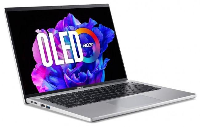 Acer Swift X SFX14-72G [NX.KR8EP.003] 16-Core Intel Ultra 7 155H/14.5 2880x1800 błyszcząca OLED 120Hz/32GB LPDDR5x/1TB/RTX4060 8GB/pk białe/1.5kg/Win11Home (szary)