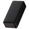 Power Bank Baseus 30000mAh 20W 2xUSB-A + 1xUSB-C (PD) 1xmicroUSB Quick Charge 3.0 LED (czarny) [PPDML-N02]