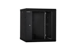 Extralink szafa rack wisząca 12U 600x450 beznarzędziowy montaż, drzwi przeszklone (czarny) [EX.39342-12U]