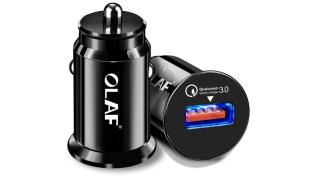 Olaf Ładowarka samochodowa QuickCharge 3.0 (12-24V) (9V/12V 1.8A, 5V 3.1A) 1xUSB [AD330]