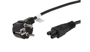 Lanberg Kabel zasilający koniczynka MIKI (1.8m) CEE 7/7/IEC 320 C5 VDE (czarny) [CA-C5CA-11CC-0018-BK]